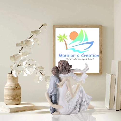 Mariner's Creation Mother and Child Home Sculpture, Resin Crafts, Living Room, Bedroom Table Decoration, Gift for Mother's Day, Birthday, Anniversary, 14 cm , 14 cm, Multicolor - Image 4
