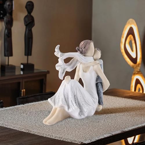 Mariner's Creation Mother and Child Home Sculpture, Resin Crafts, Living Room, Bedroom Table Decoration, Gift for Mother's Day, Birthday, Anniversary, 14 cm , 14 cm, Multicolor - Image 3