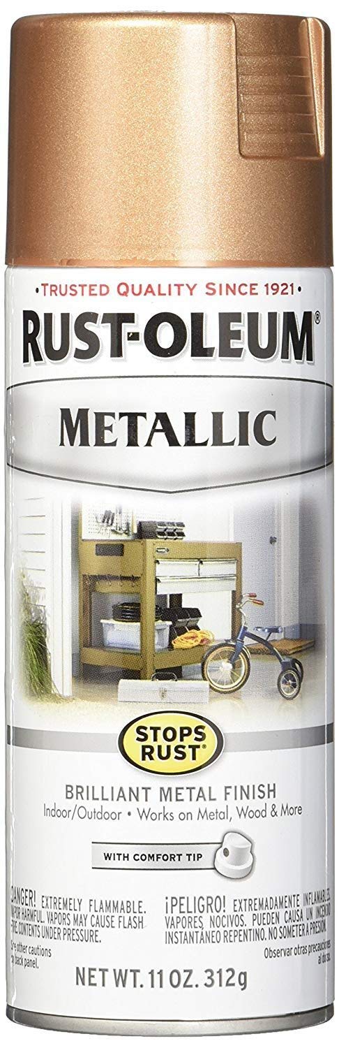 Rust-Oleum 286564 Stops Rust Outdoor Vintage Metallic Finish Spray Paint (Rose Gold, 312 grams) - Image 1