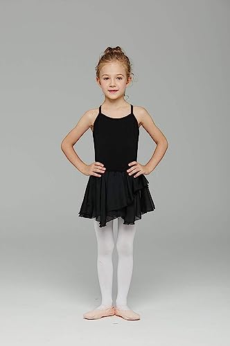 MdnMd Black Toddler Girls Dance Leotard with Ballet Tutu Skirt Ballerina Outfit Dress Camisole (Age 4-6 / 4t,5t) - Image 5