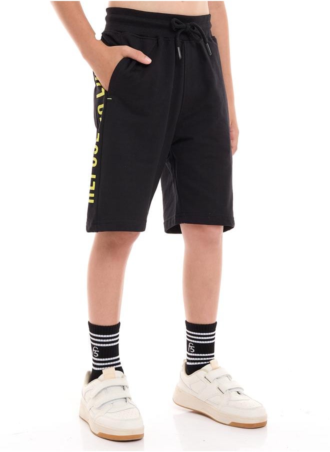 victor and jane - Mesh Pocket Printed T-Shirt & Shorts Set by Styli - Image 1