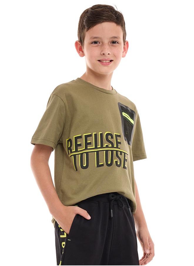 victor and jane - Mesh Pocket Printed T-Shirt & Shorts Set by Styli - Image 1