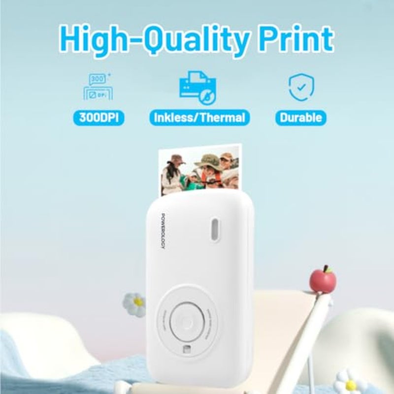 Vivant Mini Printer, Portable Bluetooth Wireless Label Maker, Auto Laminating Protection, Small Phone Sticker Compatible with iPhone and Android for Home, Office, Journal, Memobaihuo - Image 5