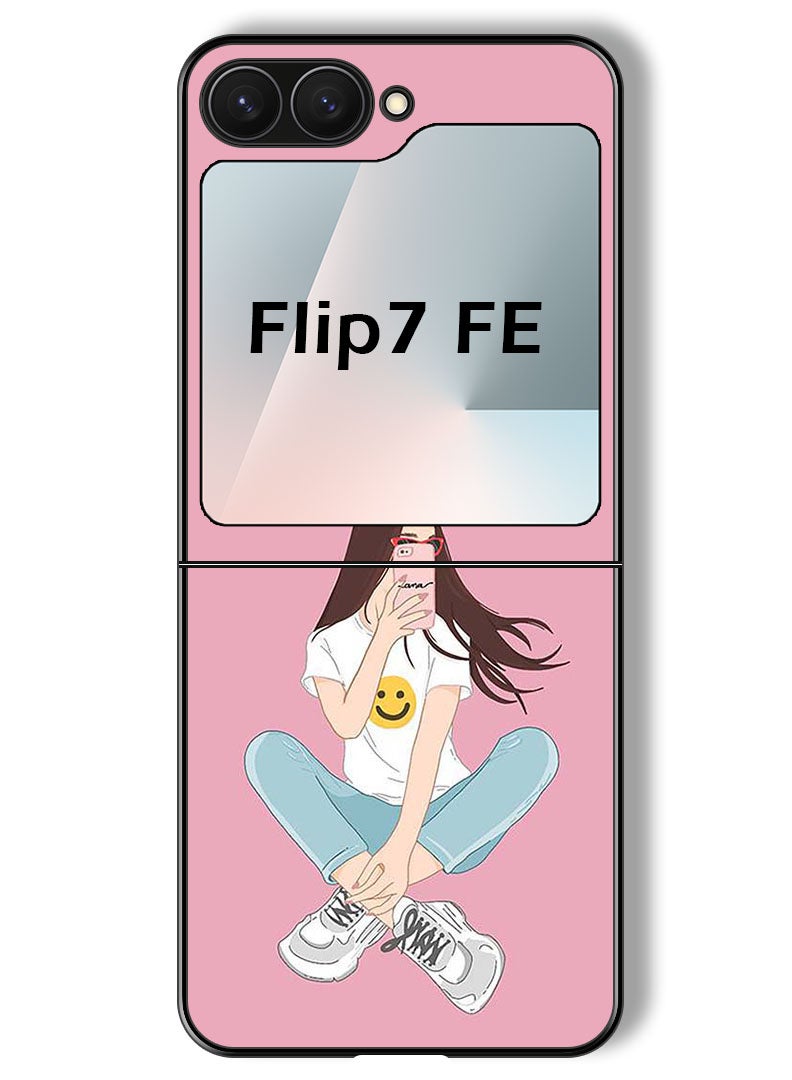 Theodor Case Compatible with Samsung Galaxy Z Flip 7 FE 6.7 Inch Protection Shockproof Bumper Cover Selfie - Image 1