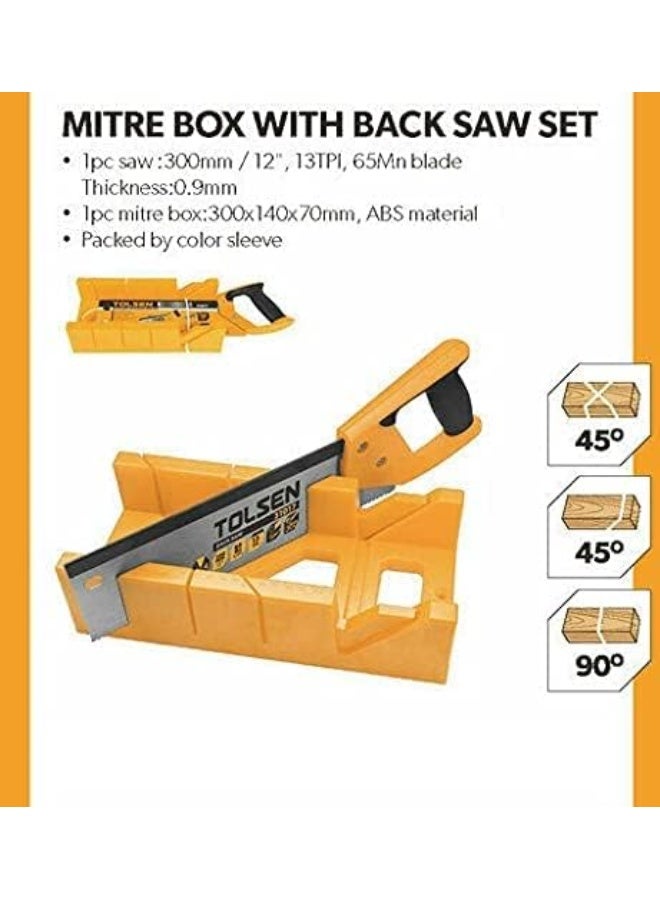 TOLSEN Tolsen Mitre Box With Back Saw Set, 31017, 300Mm  - Image 2