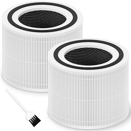 Funmit Core 300 Replacement Filter for LEVOIT Core 300, Core 300S and Core 300-P Air Purifier, 3-in-1 H13 True HEPA Filter Replacement, Compared to Part # Core 300-RF, 2 Pack, White - Image 1