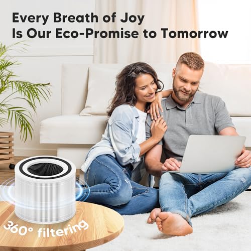 Funmit Core 300 Replacement Filter for LEVOIT Core 300, Core 300S and Core 300-P Air Purifier, 3-in-1 H13 True HEPA Filter Replacement, Compared to Part # Core 300-RF, 2 Pack, White - Image 5
