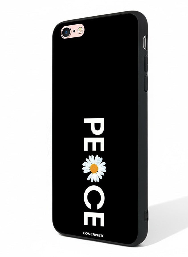 Covernex Apple iPhone 6 Protective Case Cover Printed Featuring Minimalist PEACE with Daisy Graphic - Image 1