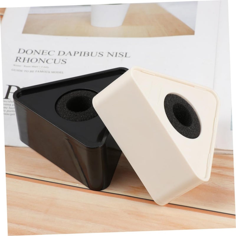 Triangular Microphone Stand Protector Abs Plastic Easy Carry Display Area for Interviewers - Image 4