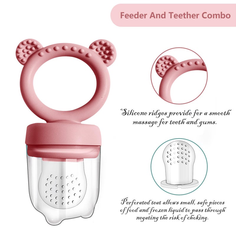 BigSpinach Silicone Baby Food Freezer Tray with Teething Popsicle Molds - Baby Fruit Feeder and Breastmilk Teether Combo - Image 5