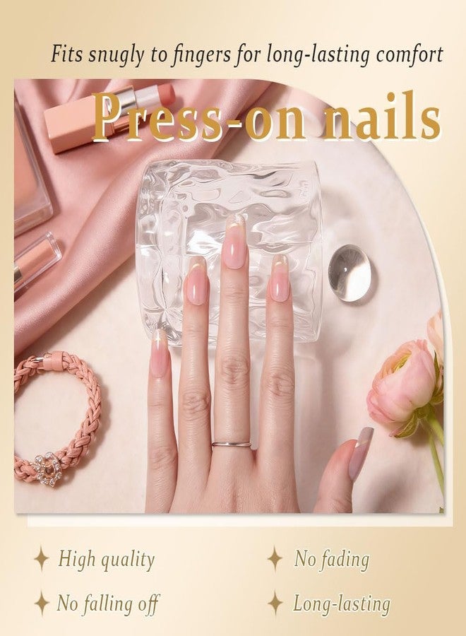 ANZAILALA 24pcs Press On Nails, Short Fake Nails Set, Reusable Artificial Nails for Women Nails Extension Kit with Nail Stickers - Image 3
