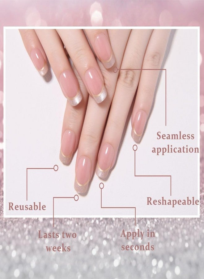 ANZAILALA 24pcs Press On Nails, Short Fake Nails Set, Reusable Artificial Nails for Women Nails Extension Kit with Nail Stickers - Image 4