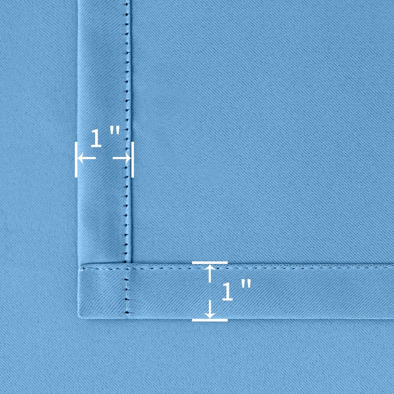 BGment Rod Pocket and Back Tab Curtains for Bedroom - Thermal Insulated Room Darkening Curtains for Living Room  2 Window Curtain Panels (38 x 45 Inch  Sky Blue) - Image 4