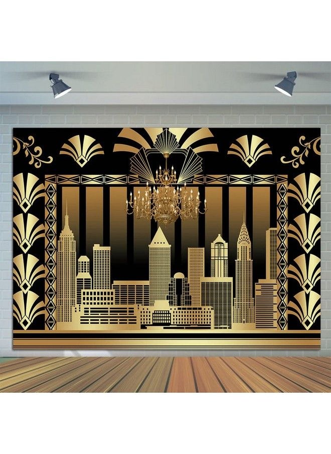 Fanghui - Vinyl 8X6Ft Roaring 20S Themed Photography Backdrop 1920S Retro Roaring Photo Background Wedding Party Decoration Birthday Bridal Shower Photo Shoot Booth - Image 1