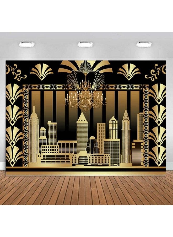 Fanghui - Vinyl 8X6Ft Roaring 20S Themed Photography Backdrop 1920S Retro Roaring Photo Background Wedding Party Decoration Birthday Bridal Shower Photo Shoot Booth - Image 1