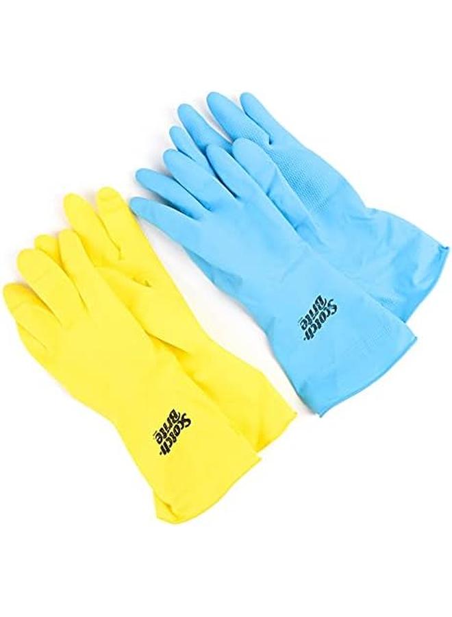 Scotch  All Purpose Gloves Medium Size 1 Pair Pack Re Ble Gloves Protect Your Hands Waterproof Tear Proof Excellent Grip Touch Sensitive Comfortable Fit Gloves Kitchen - Image 2