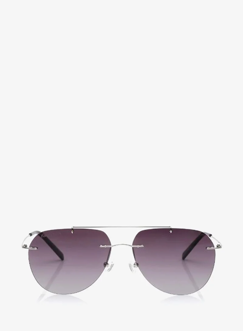 فاستراك Polarized Sunglasses Silver Frame Purple Mirror Lens 59mm  - R058PR3PV