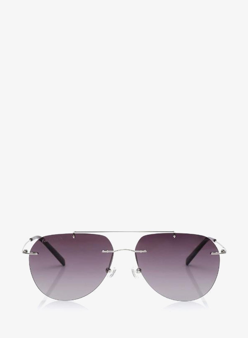 fastrack Polarized Sunglasses Silver Frame Purple Mirror Lens 59mm  - R058PR3PV - Image 2