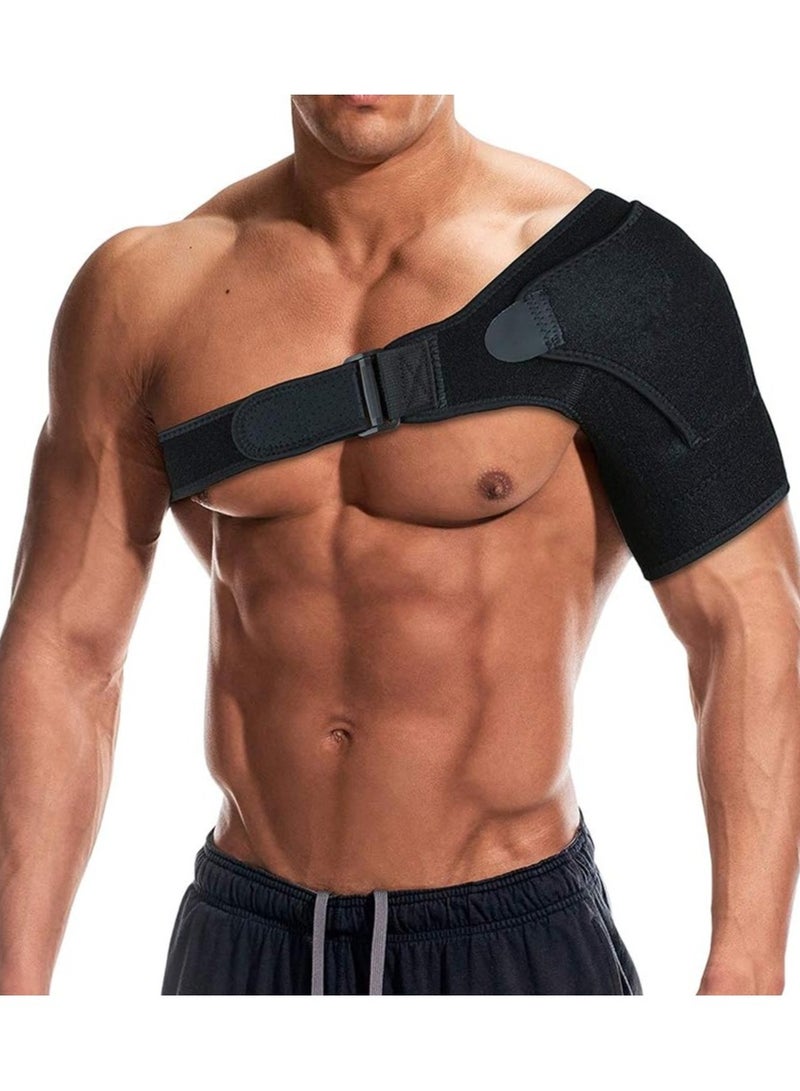 Shoulder Support Brace with Pressure Pad for Men Women, Adjustable Shoulder Brace for Torn Rotator Cuff, Pain, Fits Right or Left Shoulder - Image 1