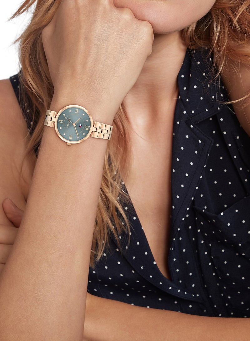 TOMMY HILFIGER Women's Analog Round Shape Stainless Steel Wrist Watch 1782686 - 34 Mm - Image 4