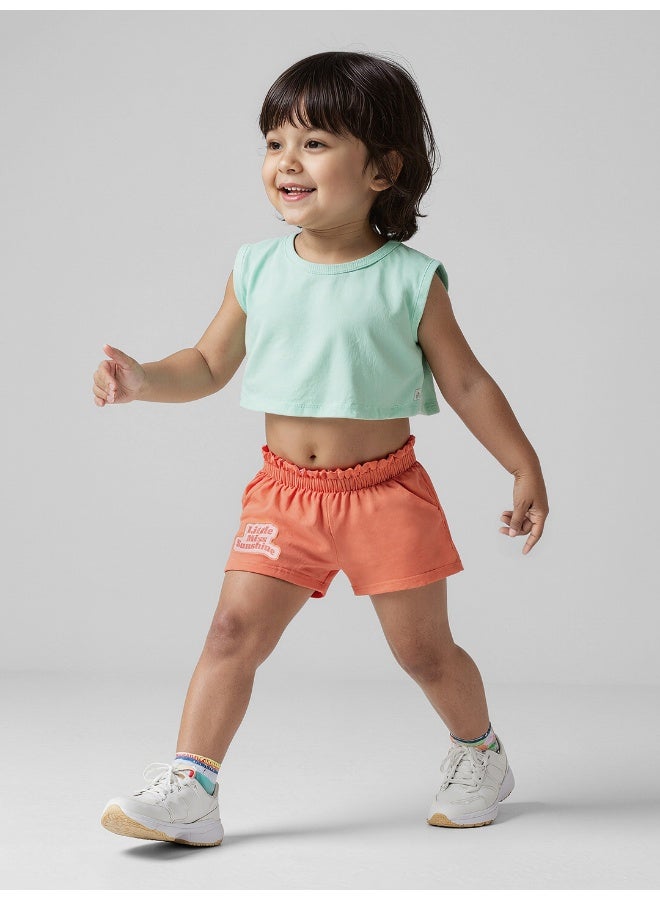 The Souled Store Miss Sunshine T-Shirt & Shorts Set for Kids - Image 2