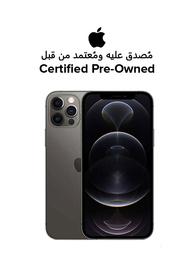 ابل  معتمد مسبقًا - آيفون 12 برو 256 جيجابايت جرافيت 5G مع فيس تايم - النسخة الدولية - Image 1