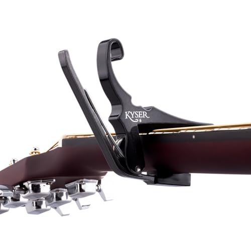 Kyser Quick-Change Guitar Capo for 6-string acoustic guitars, Black Chrome, KG6BCA - Image 3
