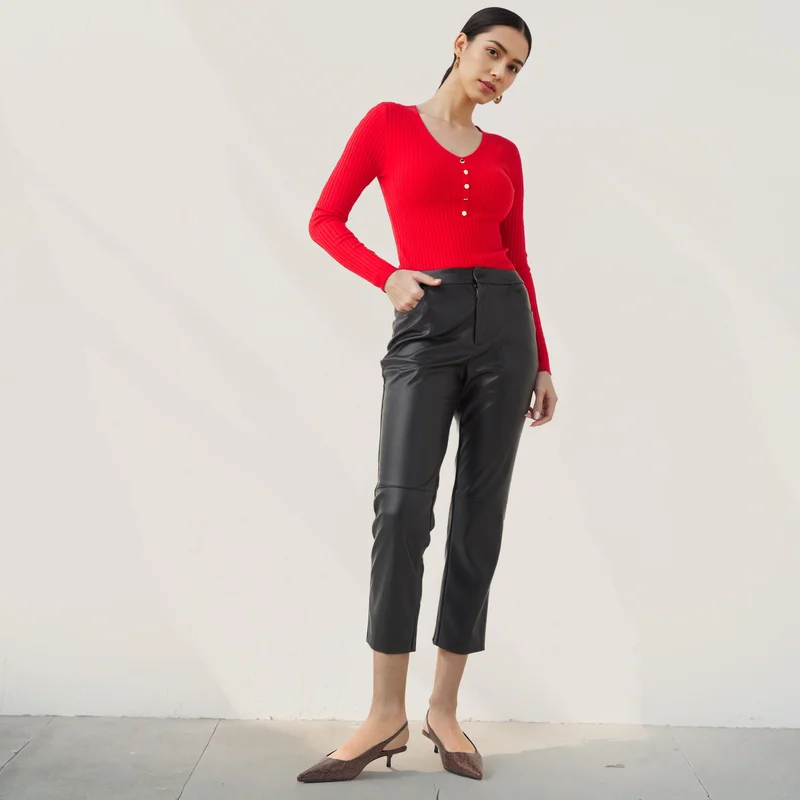 2Xtremz 2Xtremz Ribbed V-neck Sweater