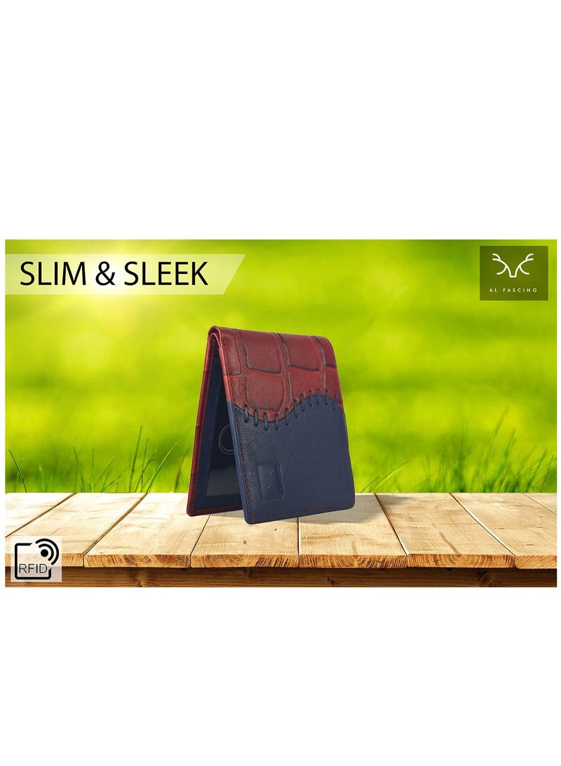 AL FASCINO Stylish RFID Protected Genuine Leather Wallet Mens  - Image 4