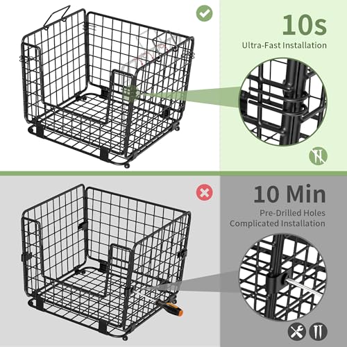 GGIU Wire Storage Basket For Kitchen Pantry and Counter - Stackable Wire Organizing Bin For Produce, Vegetable - Countertop Potato, Onion, Veggie Basket Brown - Image 4