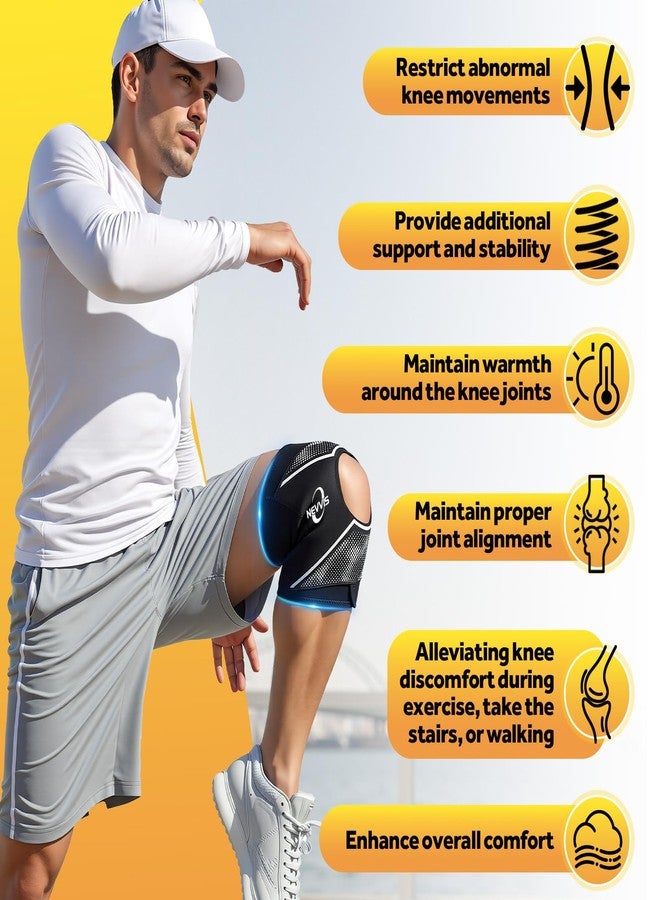NEVVIS Knee Brace, Patellar stabilizing Knee Brace for Running Knee Support Meniscal Tear Knee Pain, ACL, MCL, Arthritis Injuries Recovery (Small) - Image 5
