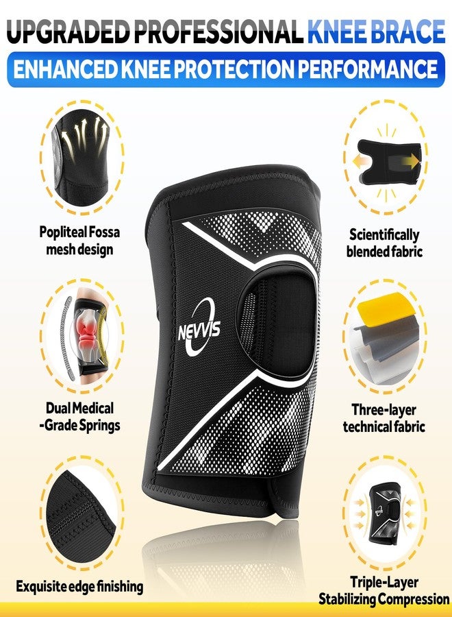 NEVVIS Knee Brace, Patellar stabilizing Knee Brace for Running Knee Support Meniscal Tear Knee Pain, ACL, MCL, Arthritis Injuries Recovery (Small) - Image 4