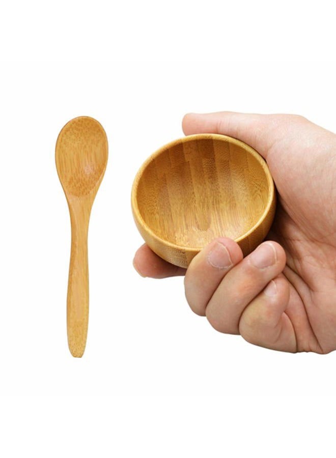 erioctry وعاء قناع - وعاء صغير لطيف للعناية بالبشرة مجموعة أدوات خلط أقنعة البامبو البيئية للسيدات النساء مجموعة أدوات التجميل DIY - Image 2