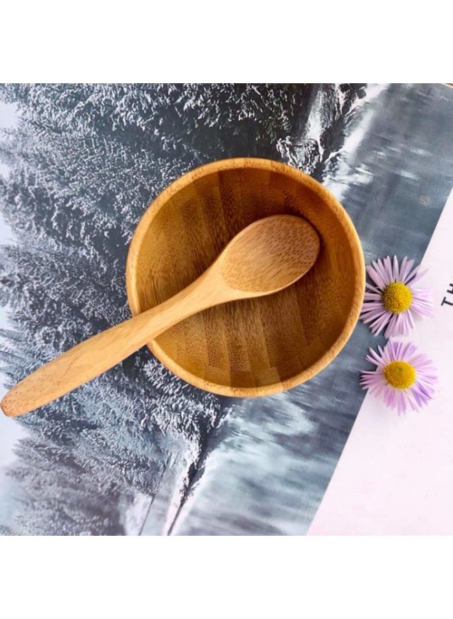 erioctry وعاء قناع - وعاء صغير لطيف للعناية بالبشرة مجموعة أدوات خلط أقنعة البامبو البيئية للسيدات النساء مجموعة أدوات التجميل DIY - Image 3