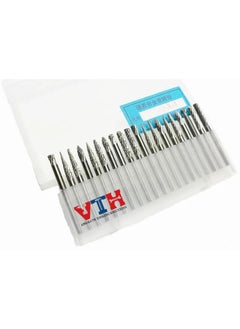 VTH WITH TAGLINE ABSOLUTE TOOLING SOLUTIONS 20Pcs Tungsten Carbide Rotary Burr Set 3mm Shank and 3 mm  - Image 4