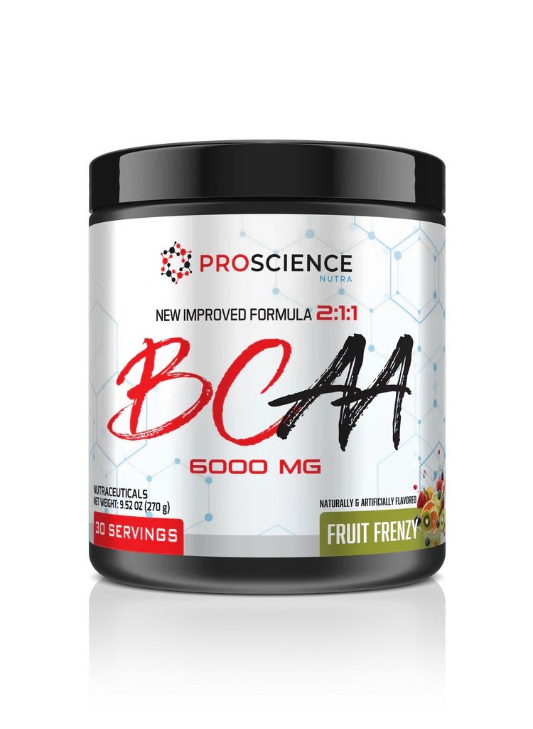 ProScience Nutra BCAA 6000 مجم، 30 حصة من الفاكهة المجنونة