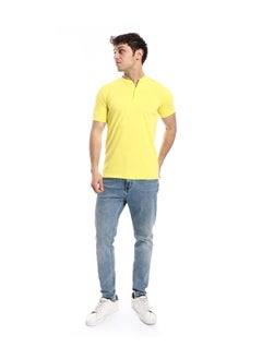 Andora Slip On Comfy T-Shirt Short Sleeves _ Yellow  - Image 1