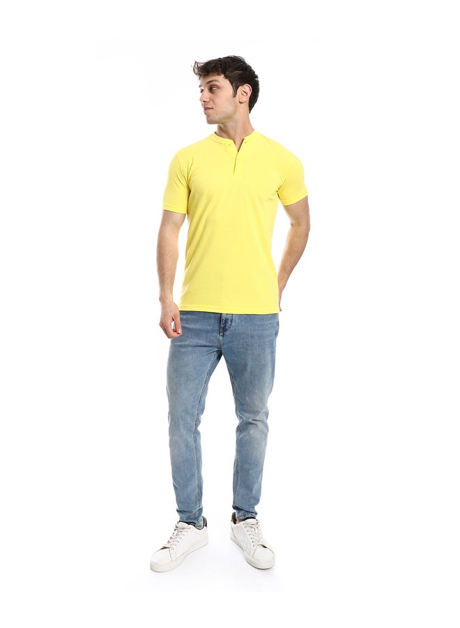 Andora Slip On Comfy T-Shirt Short Sleeves _ Yellow - Image 1