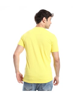 Andora Slip On Comfy T-Shirt Short Sleeves _ Yellow  - Image 3