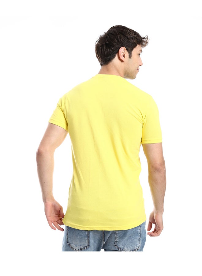Andora Slip On Comfy T-Shirt Short Sleeves _ Yellow - Image 3