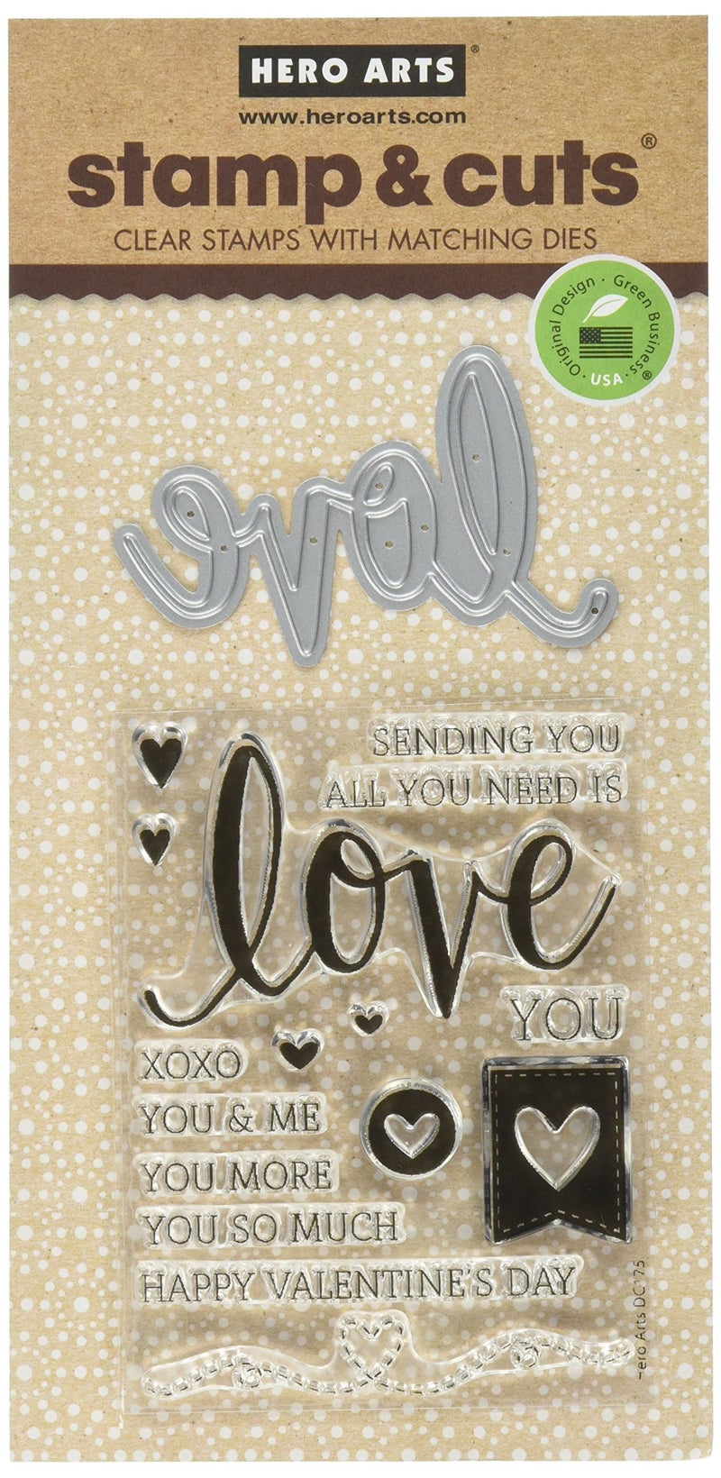 Hero Arts DC175 Stamp & Cut, Love - Image 3