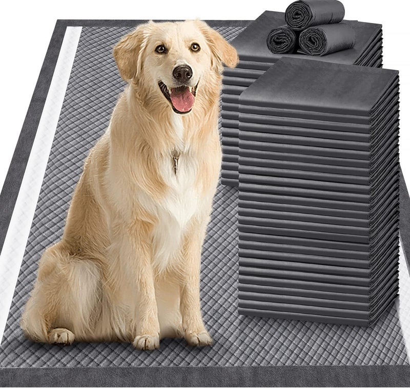Gimars XL 28"x34" 6-Layer Ultra Abolsorbent Charcoal Pee Pads for Dogs, Leak-Proof Carbon Dog Puppy Pads, Odor-Control & Quick Dry Dog Training Pads 50 Counts - Image 1
