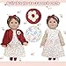 Ecore Fun 2 Set Baby Doll Clothes for 20 22 Inch Dolls 7 Pcs 20 Inch Dolls Clothes Accessories Dress Outfits Include Skirts Socks Headbands No Doll - Image 4