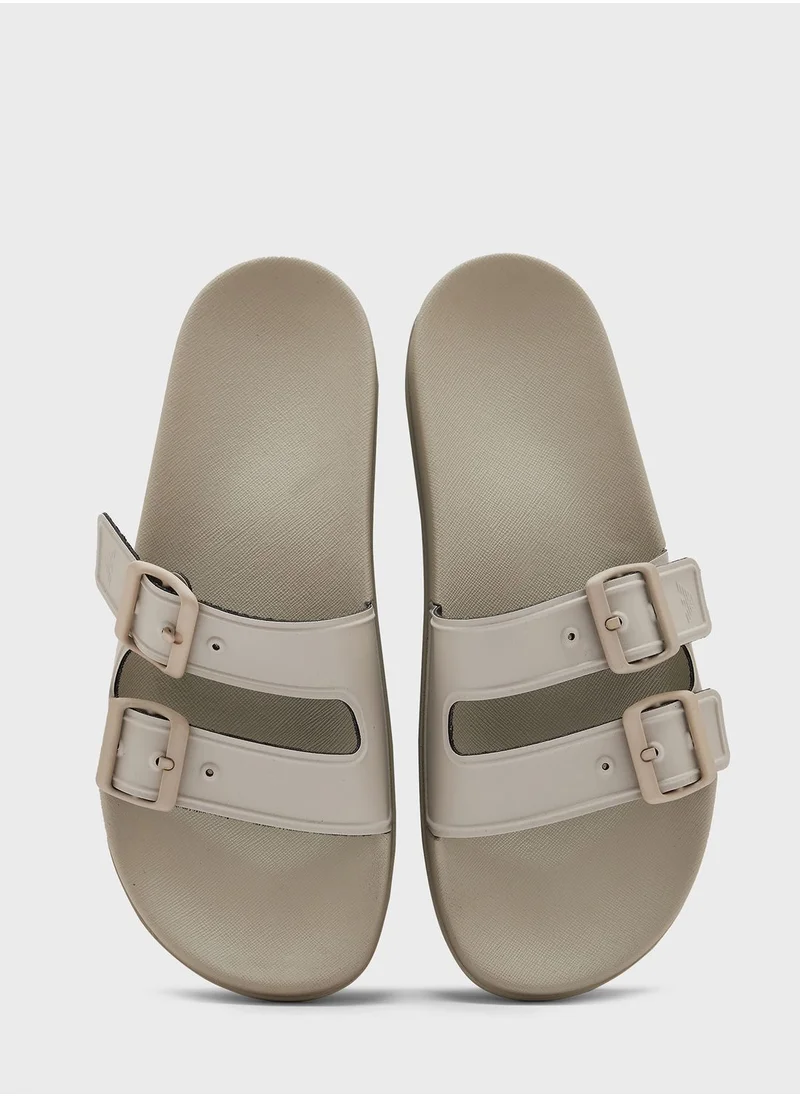EMPORIO ARMANI Logo One Strap Flip Flops
