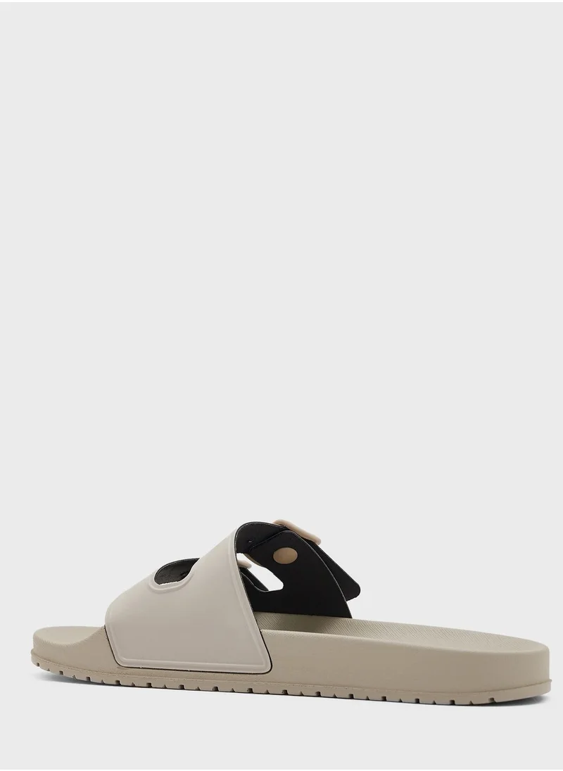 EMPORIO ARMANI Logo One Strap Flip Flops