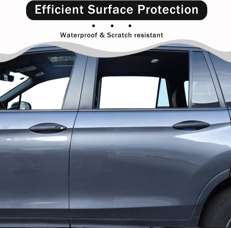 HIRUFAIT Honda Pilot 2016-2022 / Honda Ridgeline 2017-2022 Outer Door Handle Cover 4 Pieces Car Exterior Door Handle Protector Accessories ABS Material Matte Black - Image 3