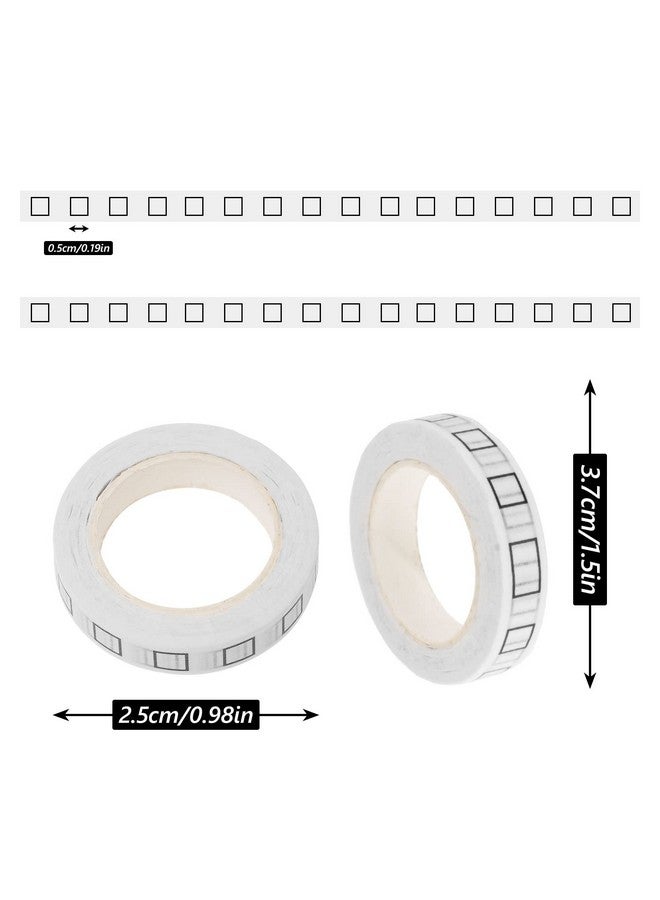 NUOMI 6 Pcs Checkbox Washi Tape, 8Mm Thin Self Adhesive Craft Planner Tape For Home, School, Office, Diy, Scrapbooking, Gift Wrapping, Photos - Image 3