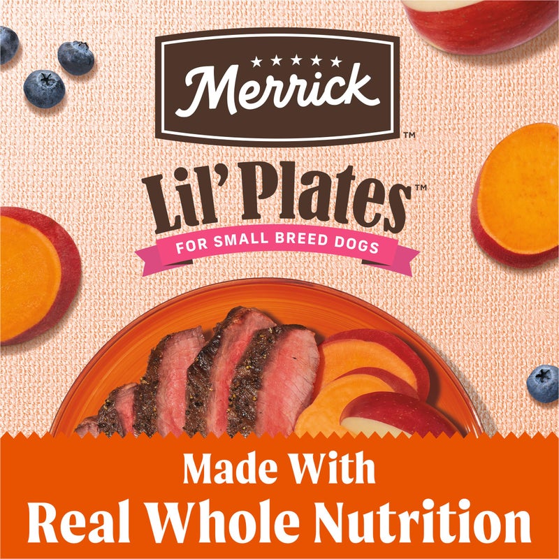 Merrick Lilâ€™ Plates Premium Grain Free Dry Dog Food For Small Dogs, Real Texas Beef And Sweet Potato Kibble - 12.0 lb. Bag - Image 4