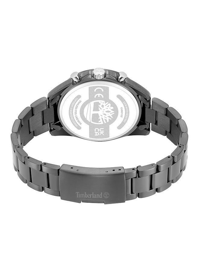 Timberland Men TBL SMU Men's 45mm Black Dial Gunmetal Metal Bracelet Chronograph Watch - Image 3