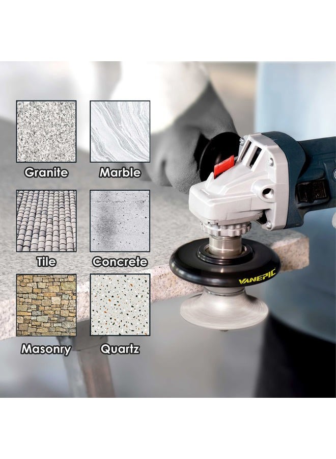 VANEPIC V40 1-1/2 inch Full Bullnose Diamond Hand Profiler Diamond Router Bit Granite Diamond Profile Wheel with 5/8-11 Thread for Granite Concrete Marble Countertop Edge - Image 2